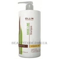 OLLIN Basic Line Argan Oil Shine & Brilliance Shampoo - Шампунь для сяйва та блиску з аргановим маслом