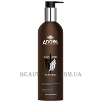 ANGEL Professional Black Angel Hair and Body Wash - Чоловічий гель для волосся та тіла з екстрактом перцевої м'яти