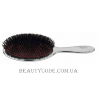 JANEKE Silver Paddle Hairbrush with Boar Bristle L - Щітка з натуральною щетиною кабана, велика