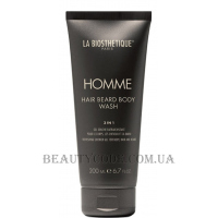 LA BIOSTHETIQUE Homme Hair Beard Body Wash (3 in 1) - Освіжаючий гель для тіла, волосся та бороди
