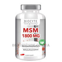 BIOCYTE Longevity MSM 1800mg - Харчова добавка на основі метилсуль-фонілметану (МСМ) та вітаміну С