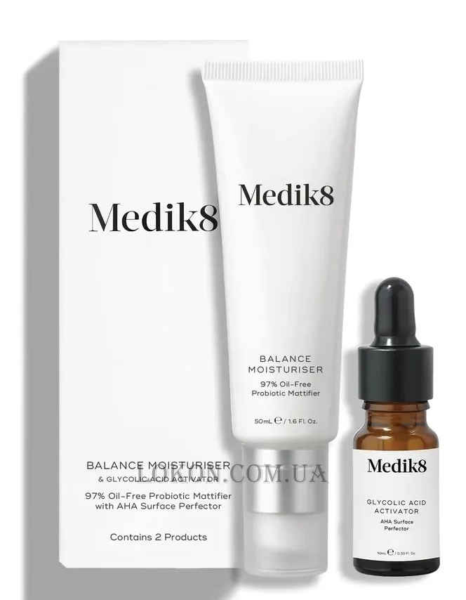 MEDIK8 Balance Moisturiser & Glycolic Acid Activator - Крем з пребіотиками та активатор для проблемної шкіри