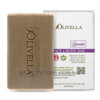 OLIVELLA Lavender Bar Soap - Мило для обличчя та тіла на основі оливкової олії "Лаванда"