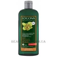 LOGONA Color Brown-Black Shampoo Hazelnut - Біо-шампунь для фарбованого коричневого-чорного волосся "Горіх"