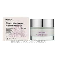 MEDILUX Alpinium Edelweiss Riched Night Cream - Нічний крем для сухої та чутливої ​​шкіри