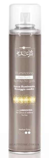 HAIR COMPANY Inimitable Illuminating Medium No Gas Spray - Спрей для блиску без газу середньої фіксації