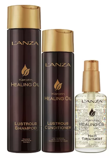 L'ANZA Keratin Healing Oil  Holiday Trio Box - Набір для блиску волосся