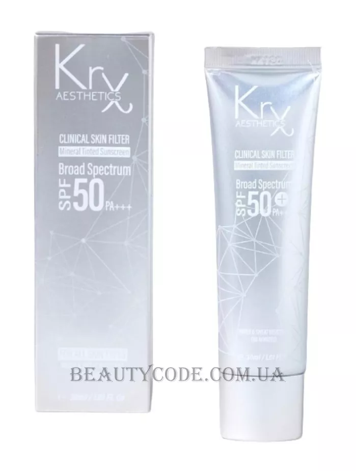 KRX AESTHETICS Clinical Skin Filter Tinted - Сонцезахисний крем-флюїд з тінтом