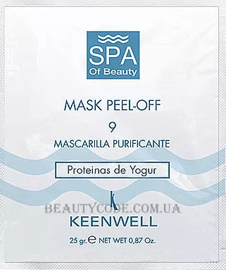 KEENWELL SPA of Beauty Mask Peel-off № 9 - Очищуюча СПА-маска №9