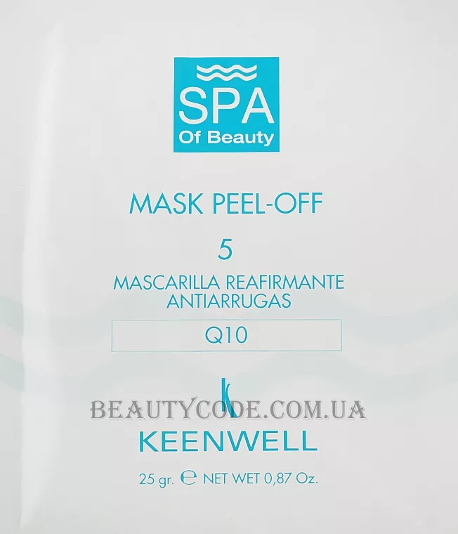 KEENWELL SPA of Beauty Mask Peel-off № 5 - СПА-маска від зморшок №5