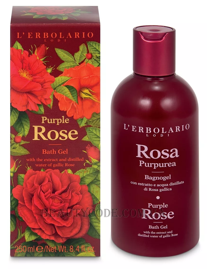 L'ERBOLARIO Rosa Purpurea Bagnogel - Піна для ванн-гель для душу 