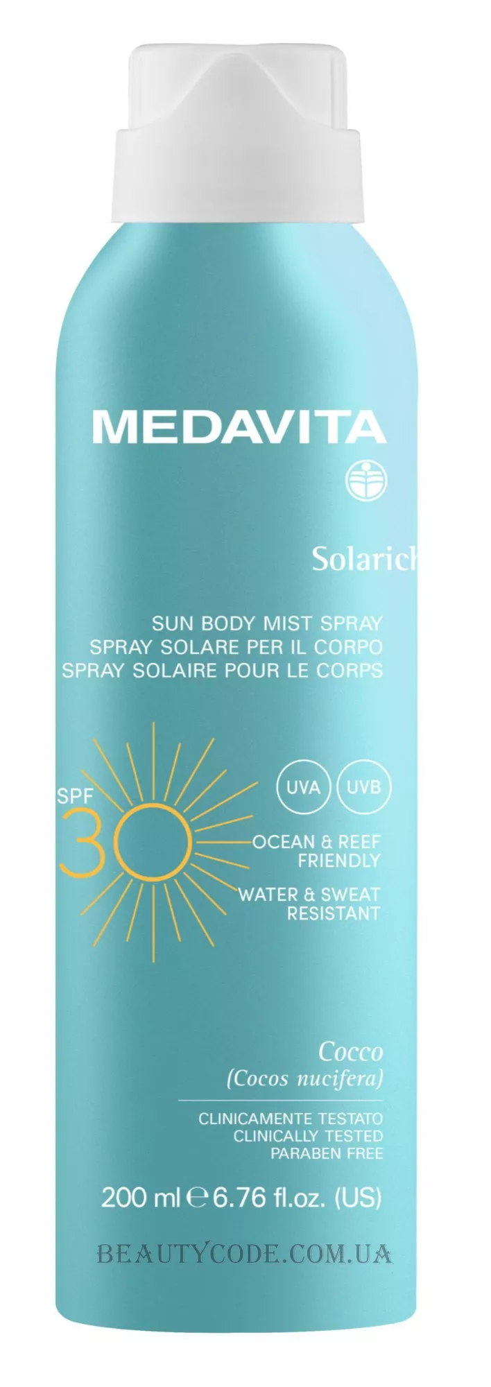 MEDAVITA Solarich Body Mist Spray SPF-30 - Сонцезахисний спрей для тіла SPF-30