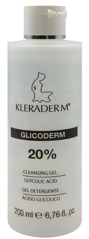 KLERADERM Glicoderm Cleansing Gel Glycolic Acid 20% - Очищуючий гель з 20% гліколієвої кислоти
