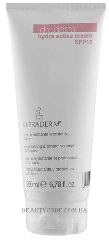 KLERADERM Idroderm Hydra Active Cream 24H SPF10 - Інтенсивно зволожуючий крем SPF-10