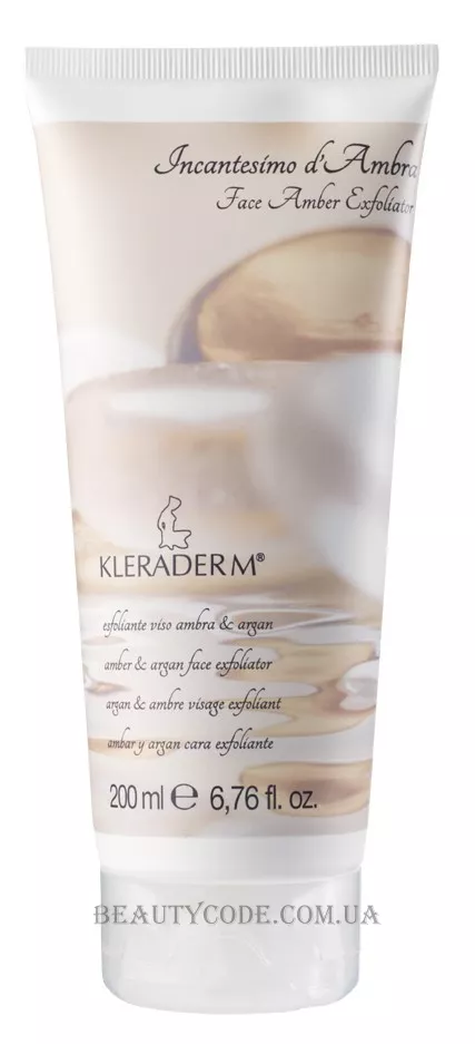 KLERADERM Incantesimo D'ambra Amber & Argan Face Exfoliator - Відлущувальна антиоксидантна маска з бурштином