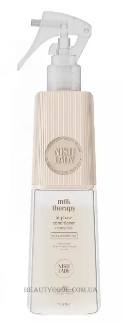 NISHLADY Milk Therapy Bi-Phase Conditioner - Двофазний спрей-кондиціонер для всіх типів волосся
