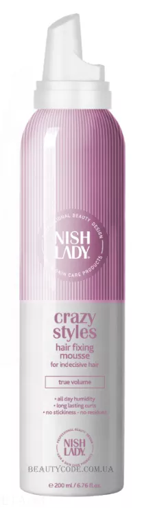 NISHLADY Crazy Styles Hair Fixing Mousse - Фіксуючий мус