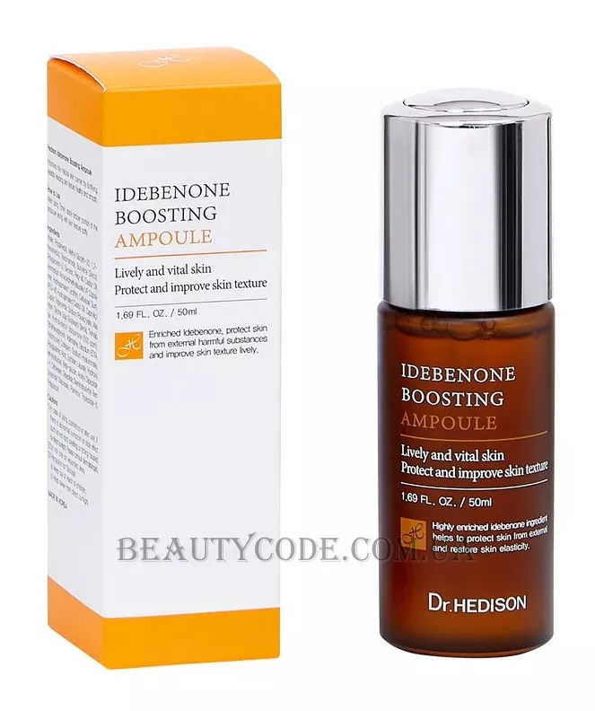 DR.HEDISON Idebenone Boosting Ampoule - Антивікова сироватка для повернення тонусу та сяйва шкірі