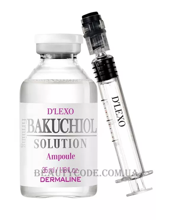 DERMALINE D'Lexo Bakuchiol Solution Ampoule - Омолоджуюча сироватка з бакучіолом для зменшення глибини зморшок