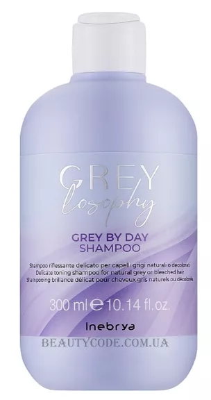INEBRYA Greylosophy Grey By Day Shampoo - Шампунь тонуючий для натурального сивого та блондованного волосся