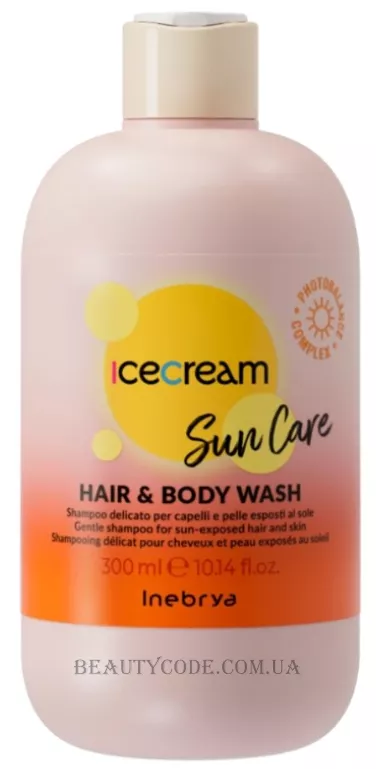INEBRYA Ice Cream Sun Care Hair & Body Shampoo - Шампунь для відновлення волосся і тіла