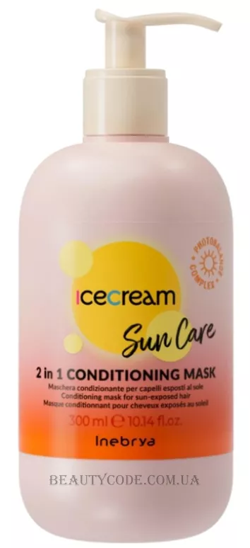 INEBRYA Ice Cream Sun Care 2 in 1 Conditioning Mask - Кондиціонуюча маска для відновлення волосся