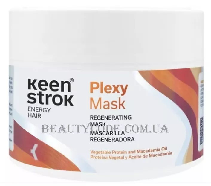 KEEN STROK Plexy Regenerating Mask - Маска зі зміцнюючими волокнами для реконструкції волосся