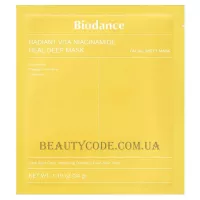 BIODANCE Radiant Vita Niacinamide Real Deep Mask - Гідрогелева освітлювальна маска з вітаміном С, ніацинамідом