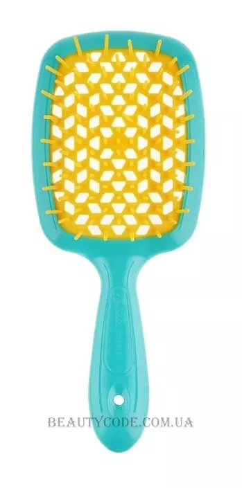 JANEKE Superbrush - Щітка для волосся, бірюзова з жовтим