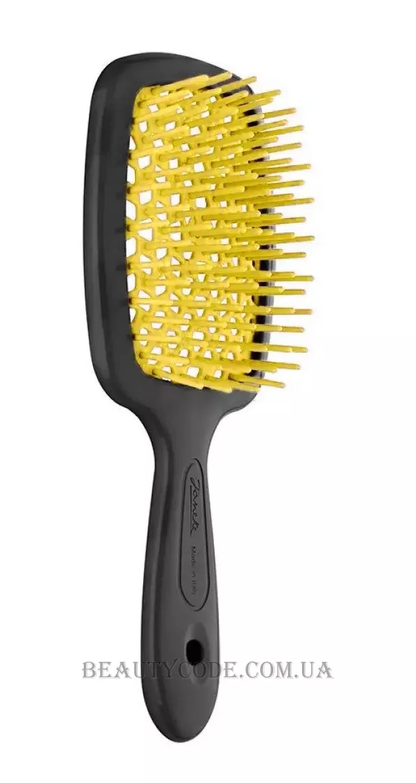 JANEKE Superbrush - Щітка для волосся, чорна з жовтим