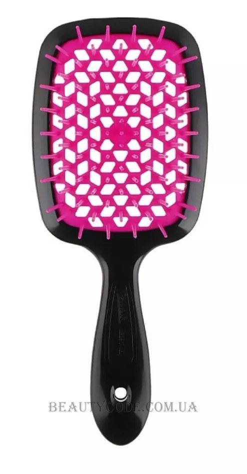 JANEKE Superbrush - Щітка для волосся, чорна з рожевим
