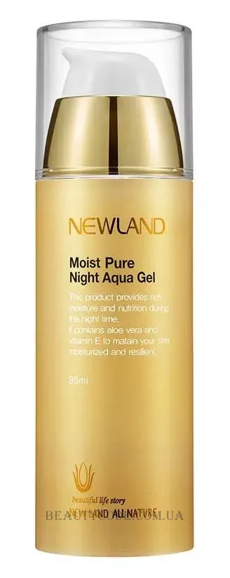 NEWLAND ALL NATURE Moist Pure Night Aqua Gel - Нічний зволожувальний крем