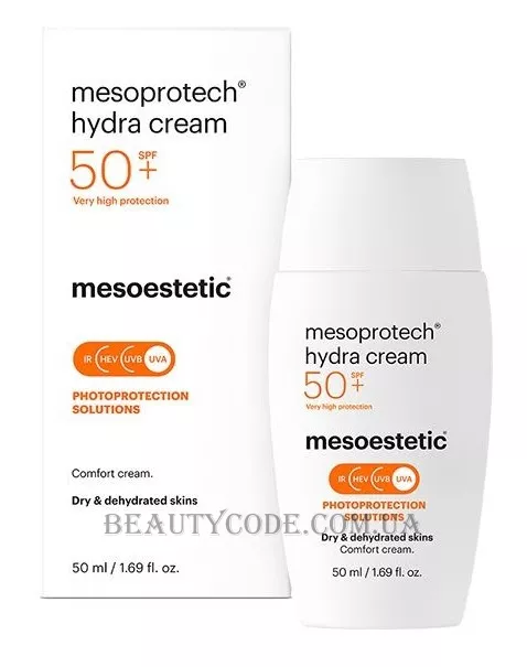 MESOESTETIC Mesoprotech Hydra Cream SPF50+ - Зволожуючий сонцезахисний крем SPF-50+ для сухої та обезводненої шкіри