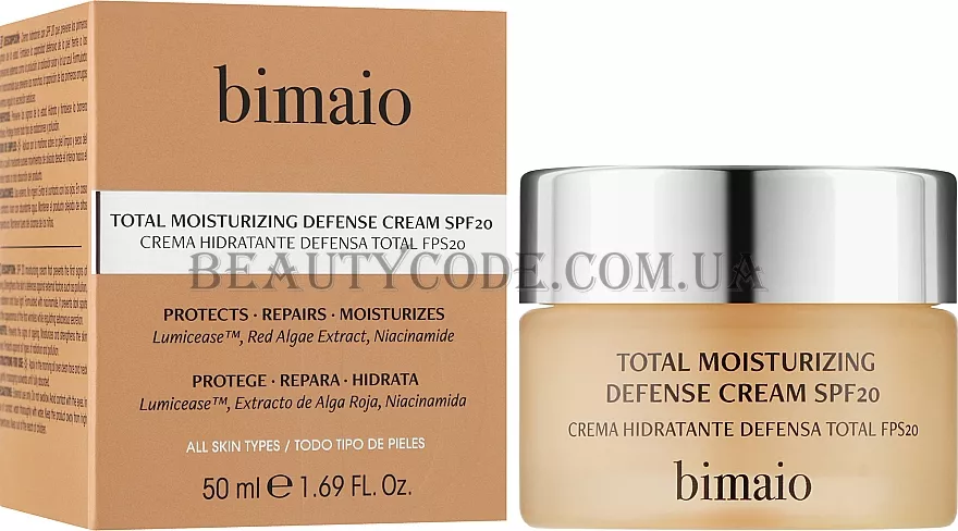BIMAIO Total Moisturizing Defense Cream SPF20 - Зволожуючий захисний крем SPF-20
