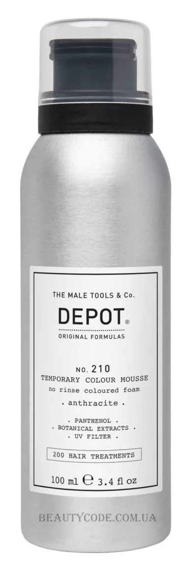 DEPOT 210 Temporary Colour Mousse Antracite - Незмивна кольорова пінка