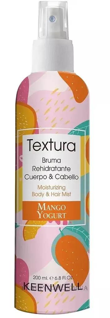 KEENWELL Textura Body&Hair Mist Mango&Yogurt - Ароматичний зволожуючий спрей-міст для волосся та тіла 