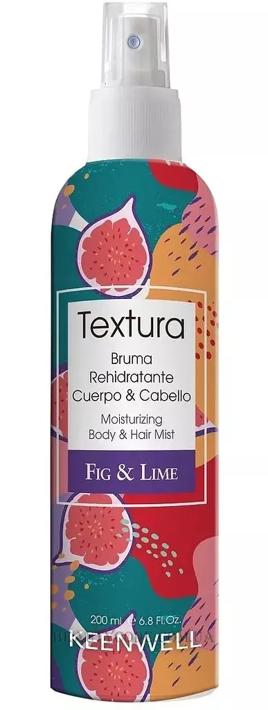 KEENWELL Textura Body&Hair Mist Fig&Lime - Ароматичний зволожуючий спрей-міст для волосся та тіла 