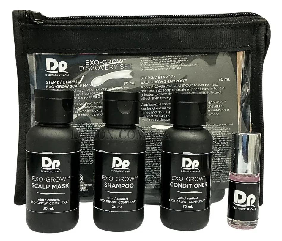 DP DERMACEUTICALS Exo-Grow Travel Kit - Набір міні-продуктів для волосся