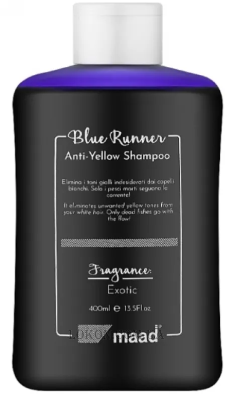 MAAD Blue Runner Anti-Yellow Shampoo - Шампунь для волосся 